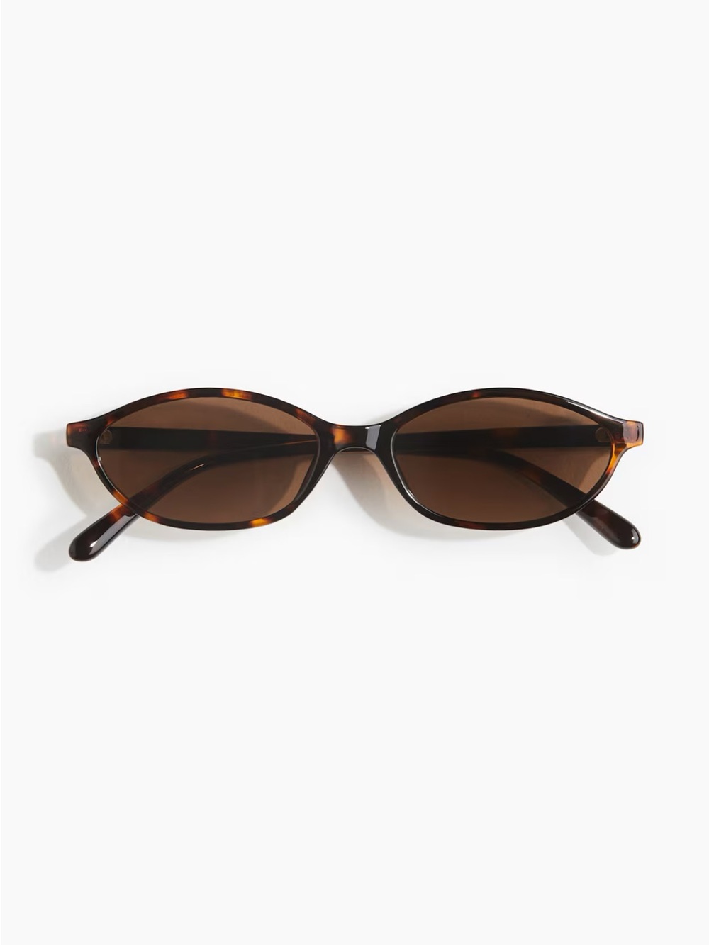 Tortoiseshell Oval Sunglasses - Brown